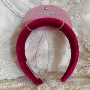NWT Juicy Couture Hot Pink Velour Logo Embossed Headband